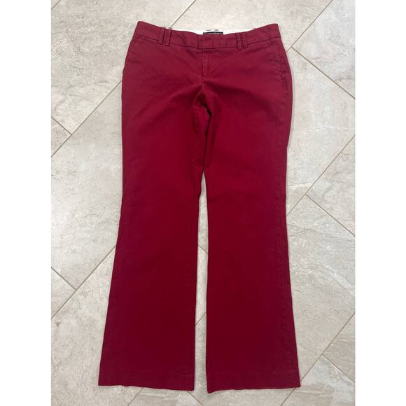 BANANA REPUBLIC Pants Red Ryan Fit Wide Leg Flat Front Size 8 - Picture 1 of 6